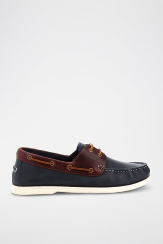 Chaussures bateau en cuir Yann - Bordeaux