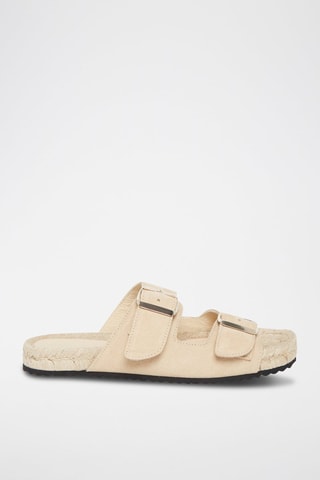 Mules en nubuck Sandy - Ecru