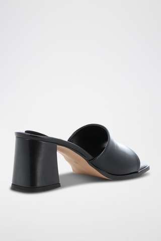 Mules à talon en cuir Scarpina - Noir