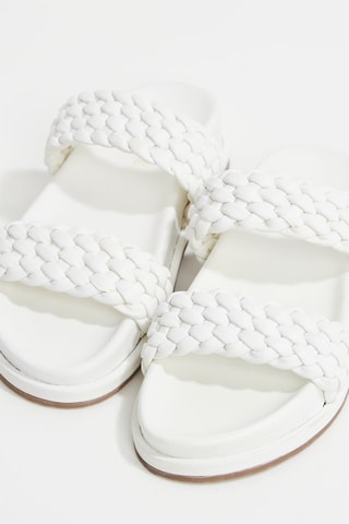 Mules en cuir Patty - Blanc