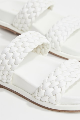 Mules en cuir Patty - Blanc