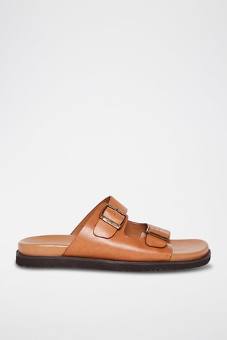 Mules en cuir Johan - Camel