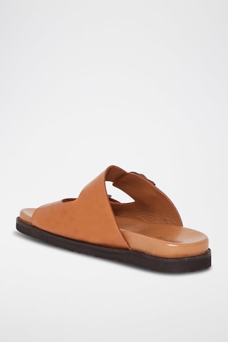 Mules en cuir Johan - Camel