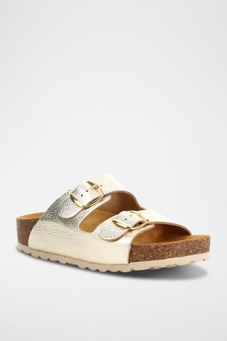 Mules en cuir Phenicia - Doré