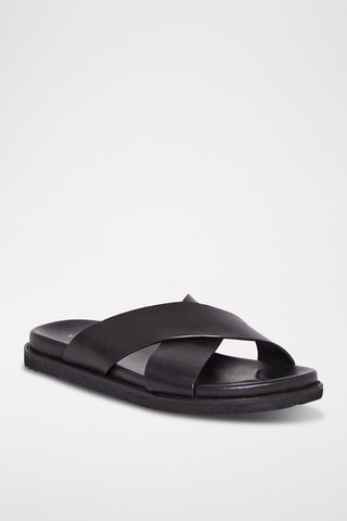 Mules en cuir Ben - Noir