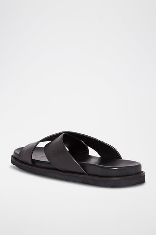 Mules en cuir Ben - Noir