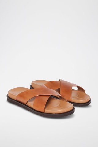 Mules en cuir Ben - Camel