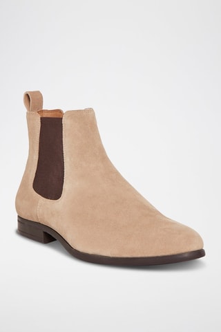 Boots Chelsea en nubuck Rayonnant - Taupe