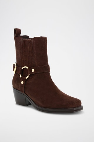 Bottines Chelsea en nubuck Bikkie - Marron