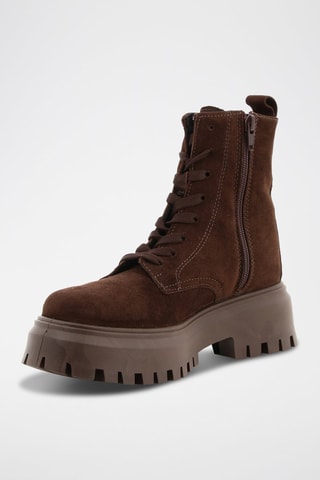 Bottines plateformes en croûte de nubuck Loupi - Marron