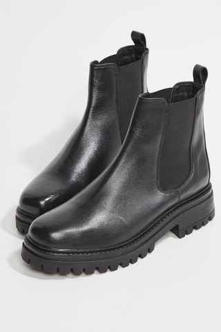 Bottines Chelsea en cuir Valerie - Noir