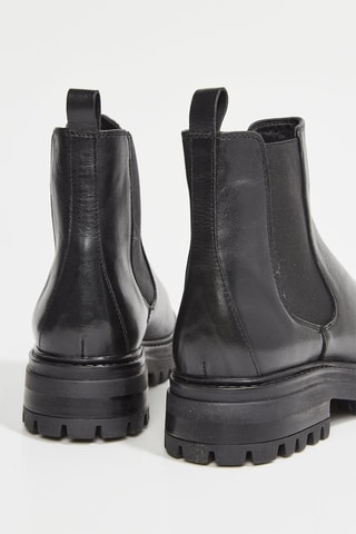 Bottines Chelsea en cuir Valerie - Noir