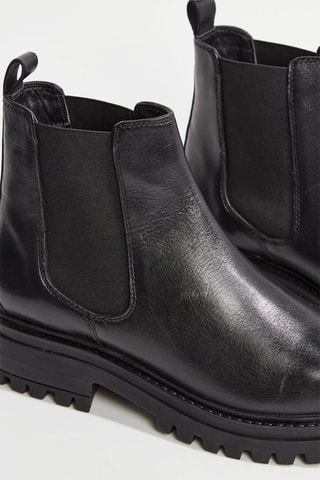 Bottines Chelsea en cuir Valerie - Noir