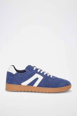 Baskets en nubuck Tim - Bleu marine