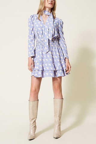 Vestido evasé - Malva