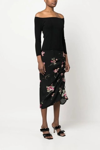 Vestido efecto doble prenda - Negro