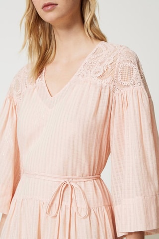 Vestido evasé - Rosa