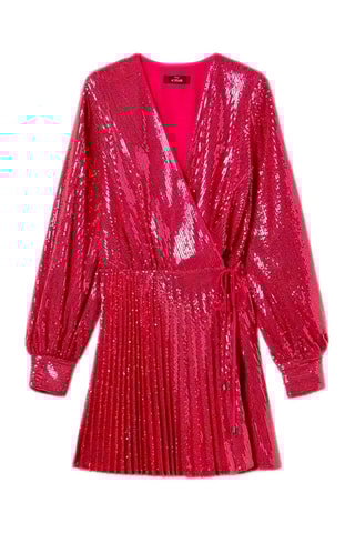 Vestido cruzado - Burdeos