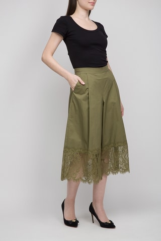 Falda pantalón de tiro alto - Verde