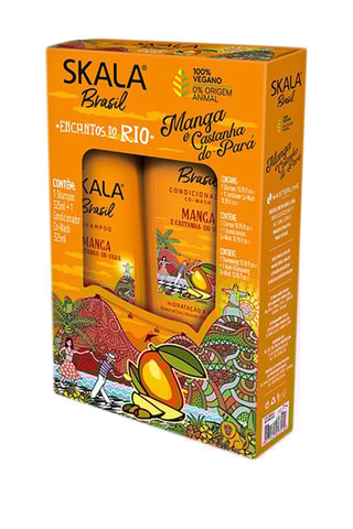 Cofanetto shampoo e balsamo Mango e Castagna - Capelli secchi e rovinati - 2 prodotti