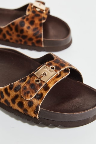 Leren Muiltjes Kim Iena - Bruin