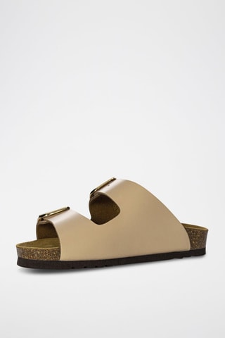 Leren Muiltjes - Camel