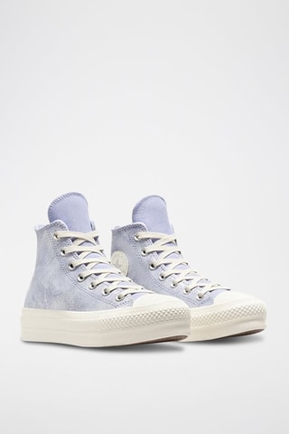 Leren Platform Sneakers - Blauw