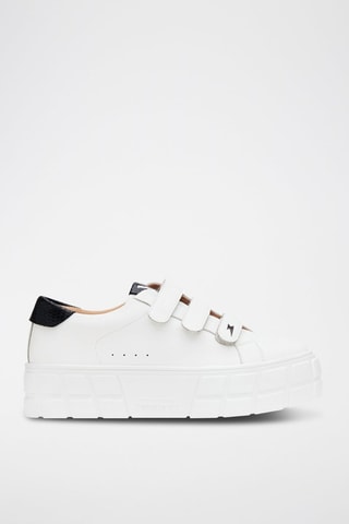 Platform Sneakers Angela - Wit en zwart