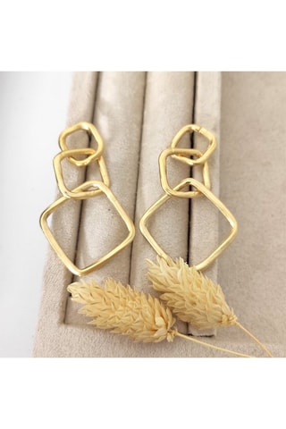 Pendientes bañados en oro fino