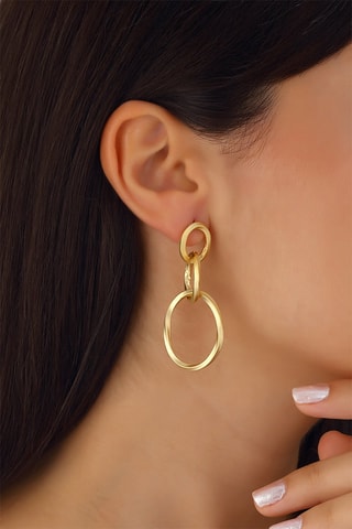 Pendientes bañados en oro fino