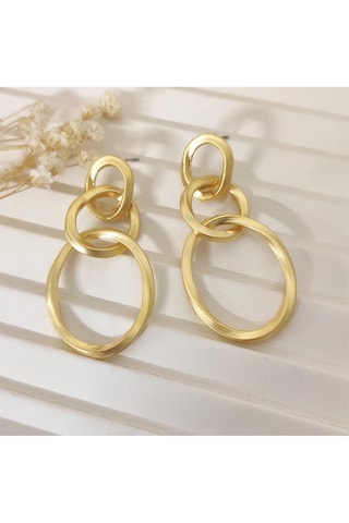 Pendientes bañados en oro fino