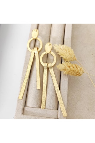 Pendientes bañados en oro fino