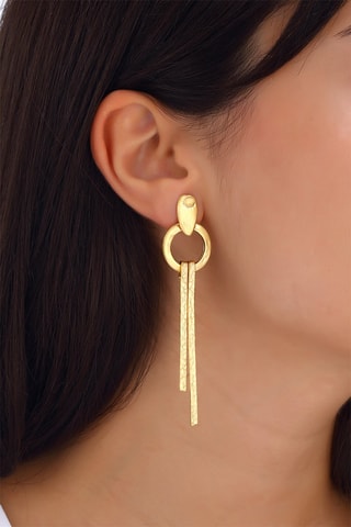 Pendientes bañados en oro fino