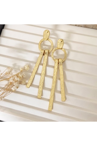 Pendientes bañados en oro fino