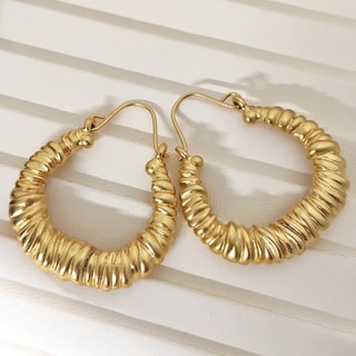 Pendientes - Latón chapado en oro 