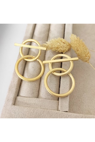 Pendientes bañados en oro fino