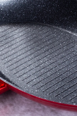 Sartén para pescado con revestimiento de mármol Metallic Line Burgundy Edition - 35 x 25 x 4,5 cm