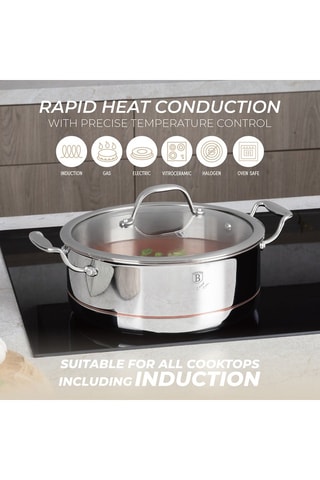 Pentola in acciaio inossidabile Copper Touch - 24 cm