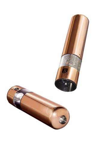 2 macinapepe e sale elettrici in acciaio inossidabile e ceramica Metallic Line