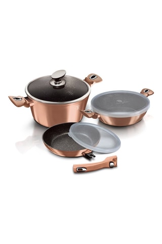 Batteria da cucina Metallic Line Rose Gold – 7 pezzi