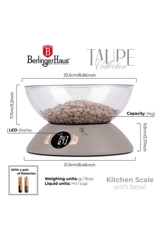 Báscula de cocina Taupe Collection - 5 kg