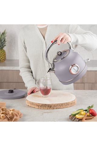 Hervidor de acero inoxidable Matt Taupe - 1,7 l