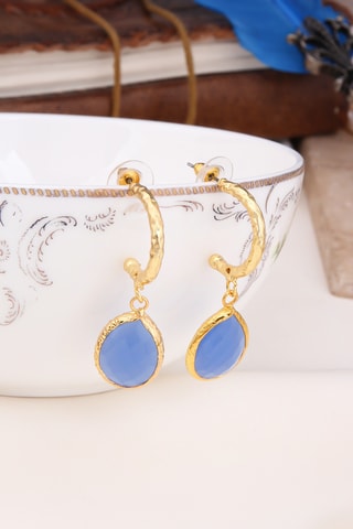 Pendientes largos - Ópalos