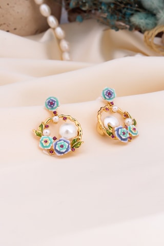 Pendientes - Dorado y rosa