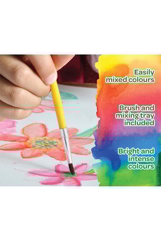 Palette de peinture aquarelle avec pinceau - Dès 3 ans