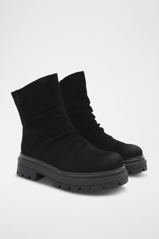 Nubuck Enkellaarzen - Zwart