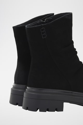 Nubuck Enkellaarzen - Zwart