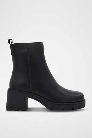 Bottines en cuir - Noir
