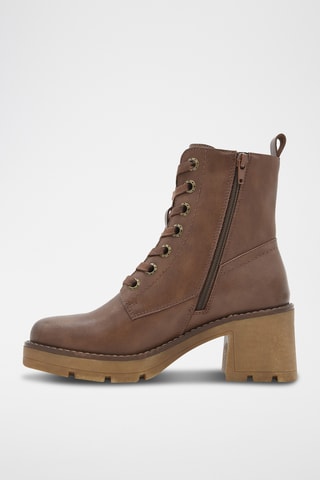 Leren Enkellaarzen - Donkerbruin