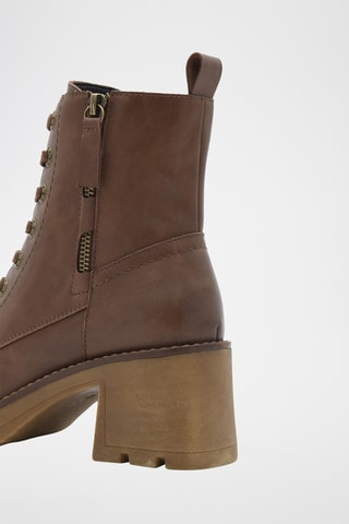 Leren Enkellaarzen - Donkerbruin